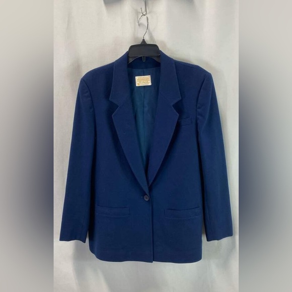 Pendleton Navy Blue Wool Single Button Blazer - Picture 1 of 5